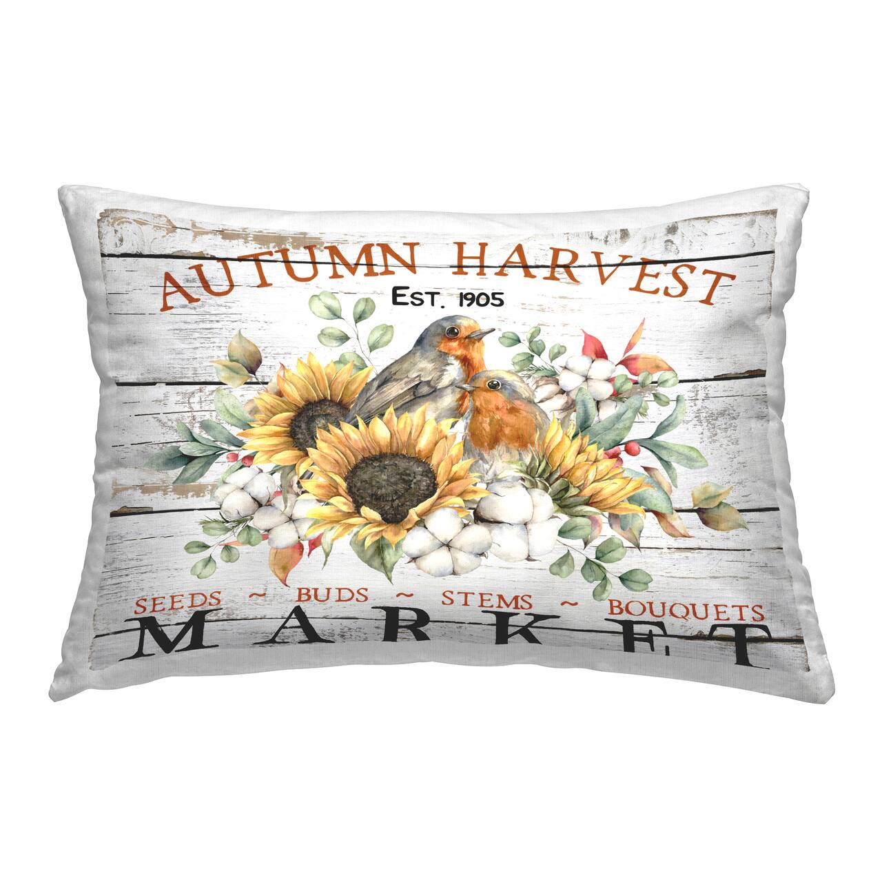Stupell Industries Autumn Harvest Market Decorative Printed Throw Pillow